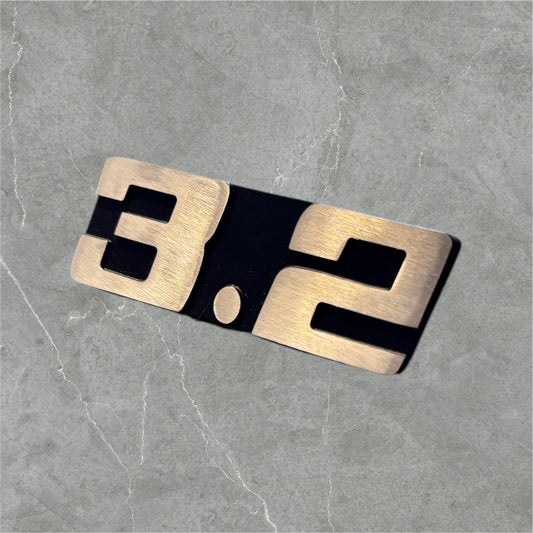 Logo de cylindré Inox pour Porsche 911 classic. 911 aircooled flat 6