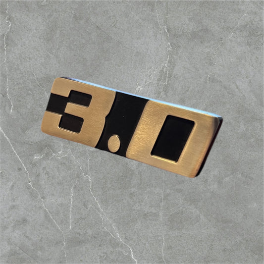 Logo de cylindré Inox pour Porsche 911 classic. 911 aircooled flat 6