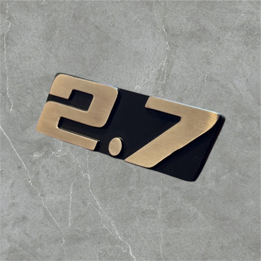 Logo de cylindré Inox pour Porsche 911 classic. 911 aircooled flat 6